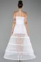 White Tarlatan Evening Dresses ABN0004