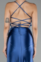 Long Indigo Satin Prom Gown ABU2800