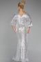 Long Beige Plus Size Evening Dress ABU900