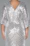 Long Beige Plus Size Evening Dress ABU900