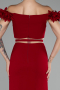 Red Boat Neck Short Cocktail Dress ABK2120