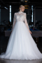 White Long Sleeve Embroidered Glitter Helen Wedding Dress ABG095
