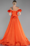 Orange Long Evening Dress ABU3884