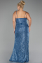Indigo Long Scaly Plus Size Evening Dress ABU3322