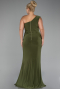 Olive Drab Long Plus Size Engagement Dress ABU4148