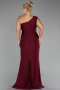 Burgundy Long Plus Size Engagement Dress ABU4148
