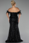 Long Black Plus Size Evening Dress ABU4149