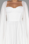 Long White Chiffon Formal Plus Size Dress ABU4161