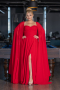 Long Red Chiffon Formal Plus Size Dress ABU4161