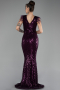 Long Plum Evening Dress ABU881