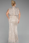 Mink Long Scaly Plus Size Evening Dress ABU3115