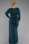 Long Emerald Green Plus Size Evening Dress ABU3544