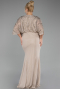 Beige Long Plus Size Engagement Dress ABU3732