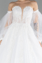 White Strapless Long Plus Size Wedding Dress ABG112