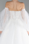 White Strapless Long Plus Size Wedding Dress ABG112