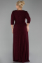 Burgundy Long Plus Size Evening Dress ABU3504