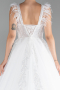 White Embroidered Top Long Plus Size Wedding Dress ABG109