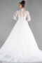 White Laced Long Sleeve Plus Size Helen Wedding Dress ABG120