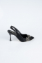 Black Laser Cut Evening Shoe MJ4101