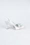 Silver Satin Evening Shoe MJS4100