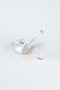 Silver Satin Evening Shoe MJS4100