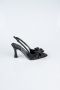 Black Satin Evening Shoe MJS4100