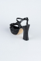 Black Laser Cut Evening Shoe MJL2331