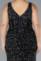 Black Sleeveless Stoned Long Plus Size Prom Gown ABU4008
