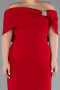Long Red Plus Size Evening Gown ABU3945