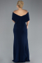 Long Navy Blue Plus Size Evening Gown ABU3945