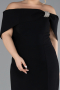 Long Black Plus Size Evening Gown ABU3945