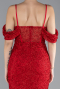 Red Slit Long Stone Prom Gown ABU4394