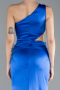 Long Sax Blue Satin Prom Gown ABU4409