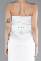White Long Satin Evening Dress ABU2844