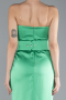 Green Long Satin Evening Dress ABU2844