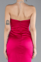 Mini Fuchsia Satin Cocktail Dress ABK2175