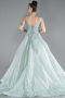 Mint Long Plus Size Engagement Dress ABU3618