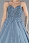 Dusty Blue Long Designer Evening Dress ABU4486