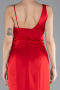 Red Slit Long Satin Evening Gown ABU4498