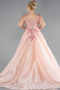 Long Powder Color Plus Size Haute Couture Dress ABU3748