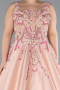 Long Powder Color Plus Size Haute Couture Dress ABU3748