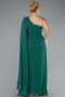 Long Emerald Green Chiffon Formal Plus Size Dress ABU4407