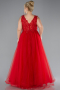 Red Long Plus Size Engagement Dress ABU3719