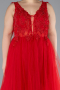 Red Long Plus Size Engagement Dress ABU3719