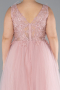 Powder Color Long Plus Size Engagement Dress ABU3719