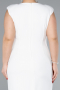 White Sleeveless Midi Plus Size Party Dress ABK2190