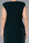Emerald Green Sleeveless Midi Plus Size Party Dress ABK2190