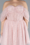 Powder Color Mini Plus Size Wedding Dress ABK2110