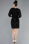 Black Short Scaly Invitation Dress ABK1912