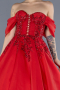 Long Red Designer Evening Dress ABU4546